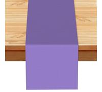13x72 inches - Rich violet Printed Linen Table Runner â€“ Ideal for kitchen dining and cozy family gatherings