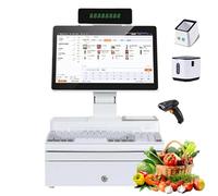 14.1 inch POS System with Touch Screen, Cash Drawer & 58mm Printer,Complete Business Cash Register for Retail, Shop, Restaurant