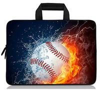 14 14.1" 14.2" 15" 15.4" 15.6" inch Inch Laptop Sleeve Protective Bag with Outside Handle,Ultrabook Notebook Carrying Case Handbag Compatible with Dell Toshiba HP Chromebook(Baseball)