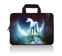 14 15 15.4 15.6 inch Laptop Handle Bag Computer Protect Case Pouch Holder Notebook Sleeve Neoprene Cover Soft Carrying Travel Case for Dell Lenovo Toshiba HP Chromebook ASUS Acer(Unicorn & Moon)