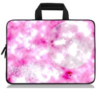 14 15 15.4 15.6 inch Laptop Handle Bag Computer Protect Case Pouch Holder Notebook Sleeve Neoprene Cover Soft Carrying Travel Case for Dell Lenovo Toshiba HP Chromebook ASUS Acer(Pink Dreamy)