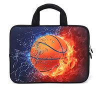 14 15 15.4 15.6 inch Laptop Handle Bag Computer Protect Case Pouch Holder Notebook Sleeve Neoprene Cover Soft Carrying Travel Case for Dell Lenovo Toshiba HP Chromebook ASUS Acer (Cool Basketball)