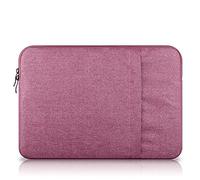 14"-15.4" Laptop Sleeve, SATURCASE Nylon Cotton Liner Sleeve Bag Case Cover Skin with Extra Pocket for 15.4" MacBook Pro/Retina and Other 14"-15.4" Laptops/Portable Computers (Pink)