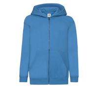 (14-15, Azure Blue) Fruit Of The Loom Childrens/Kids Unisex Hooded Sweatshirt Jacket