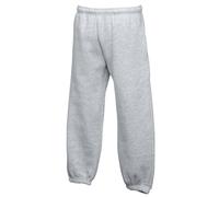 (14-15, Heather Grey) Fruit Of The Loom Kids Unisex Premium 70/30 Jog Pants / Jogging Bottoms (Pack of 2)