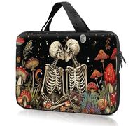 14" 15" Laptop Handle Bag Computer Bag,14.2" 15.4 inch Pouch Holder Notebook Sleeve Cover Compatible for Dell,Lenovo,Toshiba HP, Asus Notebook Messenger Briefcase-Kiss Skull
