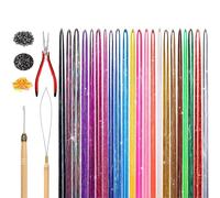 14/16/20/22/30 Clours Hair Tinsel Kits Sparking Extensions With Tool Sparkling