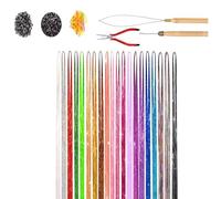 14/16/20/22/30 Clours Hair Tinsel Kits With Tool Sparkling Extensions Kits For Halloween