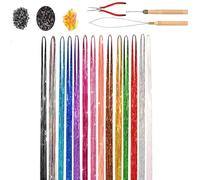 14/16/20/22/30 Clours Hair Tinsel Kits With Tool Sparkling Extensions Kits For Halloween