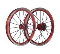 14'' 16'' 305 Folding Bikes BMX Wheel Set 74/85mm Bolt On With 9T Sprocket | V Brake Single Speed bike Front Rear Wheelset Bearing Hubs Double Wall Ultra Light Rims