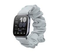 kwmobile Watch Strap Compatible with Amazfit Bip 6 - Light Blue Scrunchie Watch Band - 14-19 cm