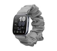kwmobile Watch Strap Compatible with Amazfit Bip 6 - Grey Scrunchie Watch Band - 14-19 cm