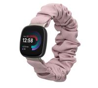 kwmobile Watch Strap Compatible with Fitbit Versa 4 / Sense 2 / Versa 3 / Sense - Lavender Scrunchie Watch Band - 14-19 cm