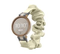 kwmobile Watch Strap Compatible with Garmin Lily Sport - Pastel Yellow Scrunchie Watch Band - 14-19 cm