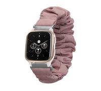 kwmobile Watch Strap Compatible with Garmin Venu Sq 2 Music/Sq 2 / Vivoactive 6 / Vivoactive 5 - Lavender Scrunchie Watch Band - 14-19 cm