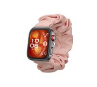 kwmobile Watch Strap compatible with Huawei Watch Fit 4 Pro / Watch Fit 4 Strap - Dusty Pink Scrunchie Watch Band - Compatible with Airtag