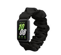kwmobile Watch Strap Compatible with Samsung Galaxy Fit 3 - Black Scrunchie Watch Band - 14-19 cm