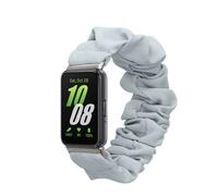 kwmobile Watch Strap Compatible with Samsung Galaxy Fit 3 - Light Blue Scrunchie Watch Band - 14-19 cm