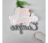 14.1x9.8cm Spanish My Birthday Metal Cut Dies Template for Embossing Stencils Paper Album Gift Cards Making Scrapbooking,Embossing Template