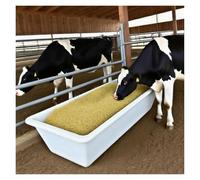 14 22 Gallon Large Capacity Trough Feeder Poultry, 40" 59" Long Livestock Feeding Trough for Cattle/Goat/Sheep/Horses/Calves, Animal Essentials(L 39 2/5in (100cm))