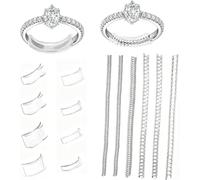 14 & 28 Pcs Clear Ring Size Adjusters for Loose Rings, Invisible Sizer Tightener Guards for Secure Fit, Unisex Design