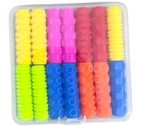 14 / 28Pcs Soft Silicone Pen Holder Grip for Kid Adult Ergonomic Writing Aid Handwriting Gripper for Left/Right Handed Sensory Stress Relief Pencil Covers