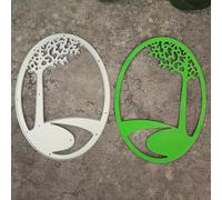 14.2x10.5cm Oval Landscape Frame Metal Cutting Dies Cut Stencils for Scrapbooking Embossing Paper Photo Album Decorative Card Making Template
