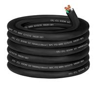 14/3 14AWG SOOW Portable Power Cable,600V 14 Gauge SOOW Electrical Cable-3 Conductor Extension Cord for Motor Lead,Machinery,Portable Stage Light,HVAC System,Outdoor Speaker&Pump,Automotive-50ft