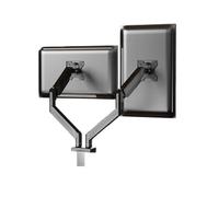 14-34in Dual Monitor Bracket Adjustable Dual Screen Bracket Computer Heighten Shelf Load2-10kg(Black)