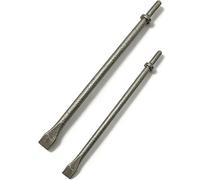 14" 350mm & 17" 450mm Pneumatic Air Hammer Chisel Set, Round Collar Flat Chisels for Concrete, Tile, and Masonry Demolition - Heavy Duty Steel Construction