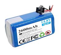 14.4V 2600mAh 3500mAh Vacuum Cleaner Sweeper Robot for Battery Replacement, Compatible for Proscenic, 850T 850P,Compatible for Neatsvor, X500 X520 X600 Li-ion Battery(2600mAh)