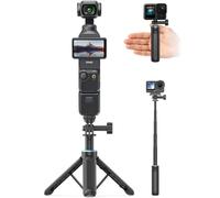 14.5"/37cm Action Camera Selfie Stick Tripod for DJI Osmo Pocket 4/3, Insta360 Luna Ultra, GoPro Hero 13/12/11/10/9/Max2, DJI Osmo Action 6/5 Pro/4, Portable Travel Vlog Stand/Handle Grip/Accessories