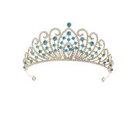 14.5 * 6CM Retro Crystal Bridal Crown For Wedding Tiara Princess Queen Crown Black Red Rhinestone Bridal Headband