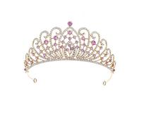 14.5 * 6CM Retro Crystal Bridal Crown For Wedding Tiara Princess Queen Crown Black Red Rhinestone Bridal Headband