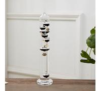14.5 inch Galileo Thermometer with 7 Black Colored Balls