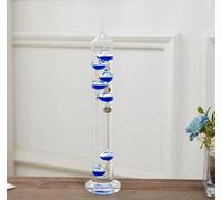 14.5 inch Galileo Thermometer with 7 Blue Colored Balls