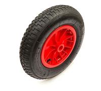 14.5 Inch Wheel & Tyre 3.50-8/4.00-8 14.5" 4 Ply With Axle Set Red Wheelbarrow Barrow (Wheel & Tyre Only)