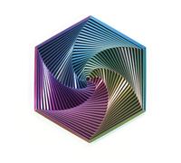 14.5cm Fractal Fidget Toy Gradient Hexagons Fractal Sensory Toy Adults and Kids 3D Printed Stress Relief Toys Cool Stuff for Autism Anxiety Office Desk Classroom Toy for ADHD