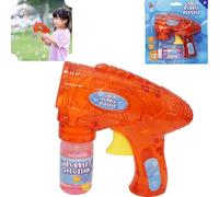 14.5cm Light Up Bubble Blaster for Kids, Red Bubble Blower for Party Favors, Summer Toy, Exciting Bubble Toy with 50ml Bubble Solution for Summer Playtime Activities for Kids 3+ Years