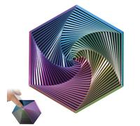 14.6cm Fractal Fidget Toy, 3D Printing Hexagon Spiral Fidget Toys, Hexagon Spiral Sensory Toy for Autism Anxiety, Pocket Size Desk Toys for Kids Adults