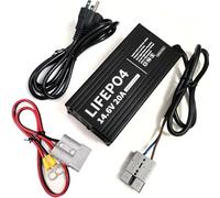 14.6V 20A LiFePO4 Battery Charger 12V 20Amp Lithium Fast Charger for 12.8V with Anderson Connector, LED Indicator, M8 Rings Special for 12 Volt LiFePO4 Batteries Smart Charger of Boat RV