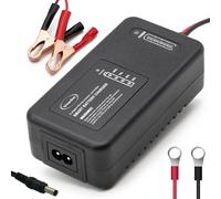 14.6V 4A LiFePO4 Battery Charger 4-Stage Smart Charger Maintainer for 12.8V Lithium Iron Phosphate Batteries, BMS Wake-Up, LED Indicator, Clips and Ring Terminals
