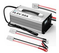 14.6V 50A LiFePO4 Battery Charger for 12V Batteries,Fast Charging with LCD Display,Smart 7-Stage Protection,Ideal for RV Marine Solar Power