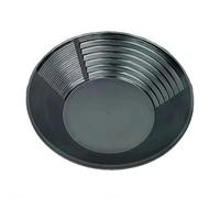 14.82" Gold Pan Panning Kit for Easier Mining and Prospecting, Outdoor Gold pan Prospecting Beginners Kit, durability Plastic Prospecting Equipment Accessories (Black)