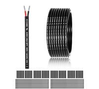 14 AWG 2×2.0mm² 2 Core 12V 24V Electrical Wire 100FT/30M, 14 Gauge 2 Conductor Wire Cable Stranded Tinned Copper PVC Twin Wires for LED Strips Lighting, Outdoor Cable, Automotive, CE Listed