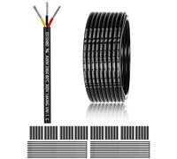 14 AWG 3×2.0mm² 3 Core 12V 24V Electrical Wire 100FT/30M, 14 Gauge 3 Conductor Wire Cable Stranded Tinned Copper PVC 14/3 Wires for LED Strips Lighting, Outdoor Cable, Automotive, CE Listed