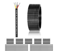 14 AWG 4 x 2.0 mm² 4 Core Cable 15 Metres, 14 AWG 4 Core Wire Made of Tinned Copper, PVC 14AWG 4 Core for DC 5V/12V/24V, LED Lighting, Extension Cable, Car etc., CE Certification