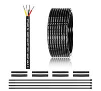 14 AWG 4 x 2.0 mm² 4 Core Cable 7.62 Metres, 14 AWG 4 Core Wire Made of Tinned Copper, PVC 14AWG 4 Core for DC 5V/12V/24V, LED Lighting, Extension Cable, Car etc., CE Certification