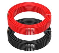 14 AWG Silicone Wire by MMOBIEL - 14 Gauge Tinned Copper Cable, 2 x 32.8ft (10m) 1 Red & 1 Black Flexible High Temp Electrical Wire RC, Drones, 3D Printers, Battery, Speaker Wires, LED, Marine & Boat