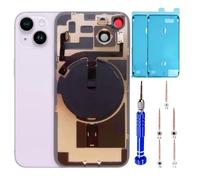 14 Back Glass Replacement Kit with Plate & Flex Cable and All Parts, Purple, 6.1 Inch for iPhone 14 Back Cover Glass, with Repair Tools (Purple)